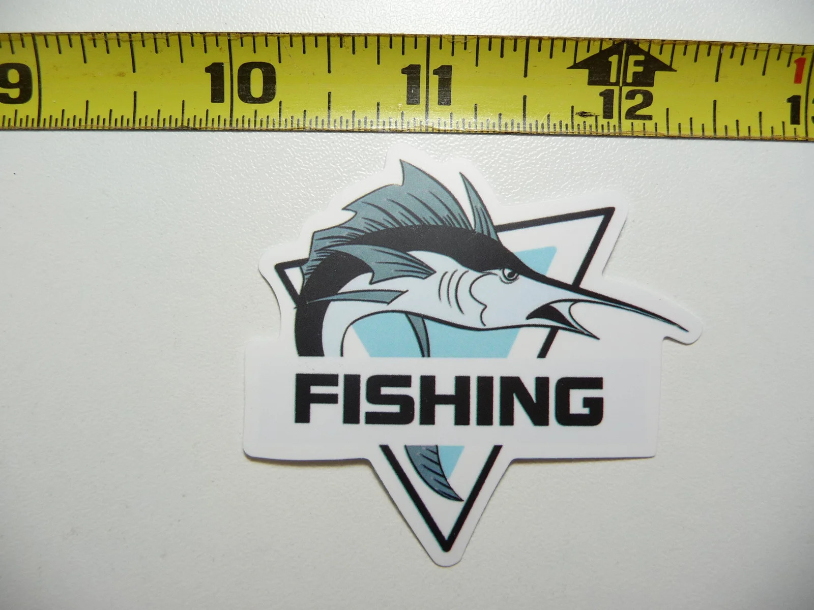 FUN FISHING TRIANGLE SWORDFISH FISH SMALL STICKER DECAL OUTDOORS BOATING