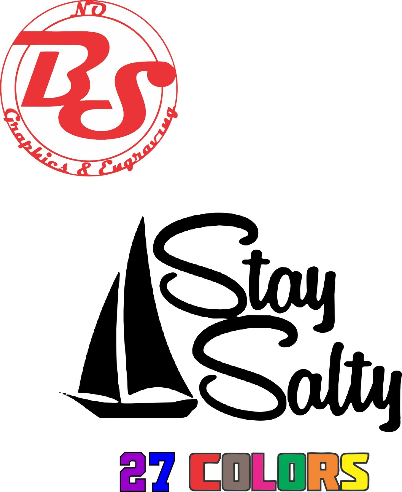 6" Beach Decal Ocean Salty Life Tropical Car Mermaid Sand Sea Palm Tree noBS