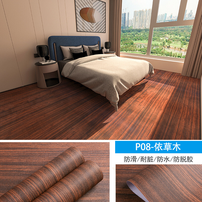 Wood Grain Self-Adhesive Wallpaper Waterproof PVC Contact Stickers Home Decor
