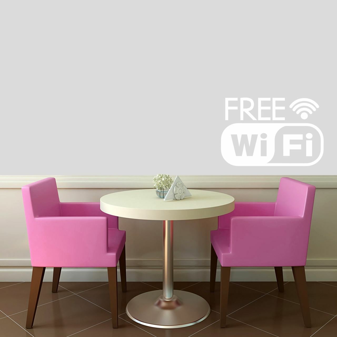 Free Wifi Window or Wall Decal – Entryway, Office, Business, Wall Art, Sticker