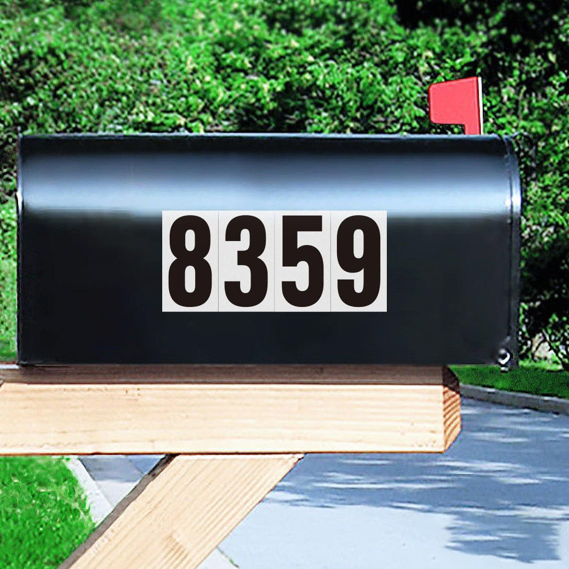 3 Inch Adhesive Numbers for Mailbox, Vinyl Reflective Stickers, Self-Adhesive De