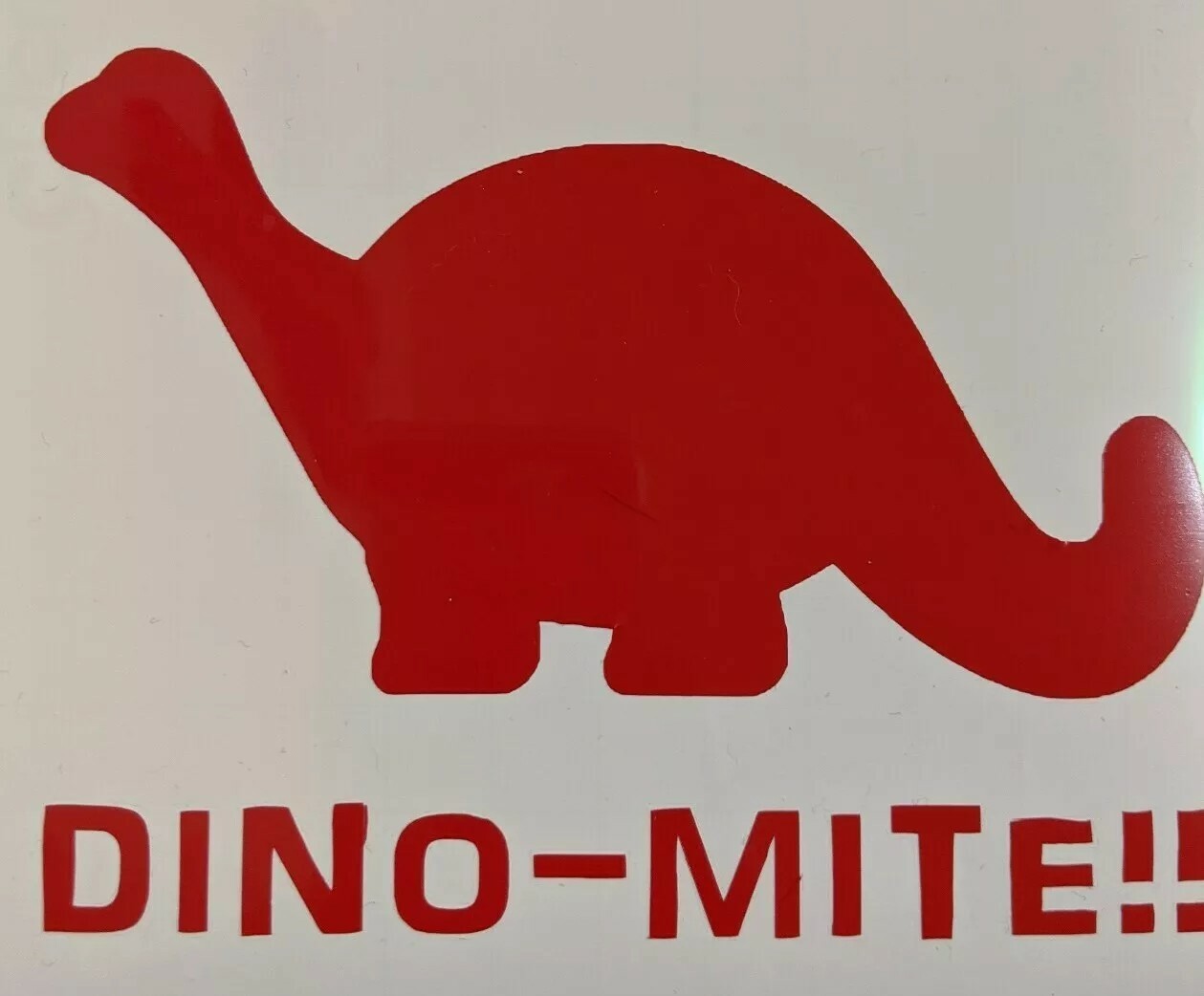 Children's Red Dinosaur Vinyl Decal DINO-MITE!! Bedroom Baby Nursery