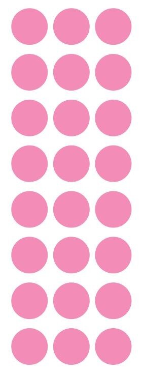 1" Pink Round Label Dots Stickers Color Coding Inventory 1 Inch Dot