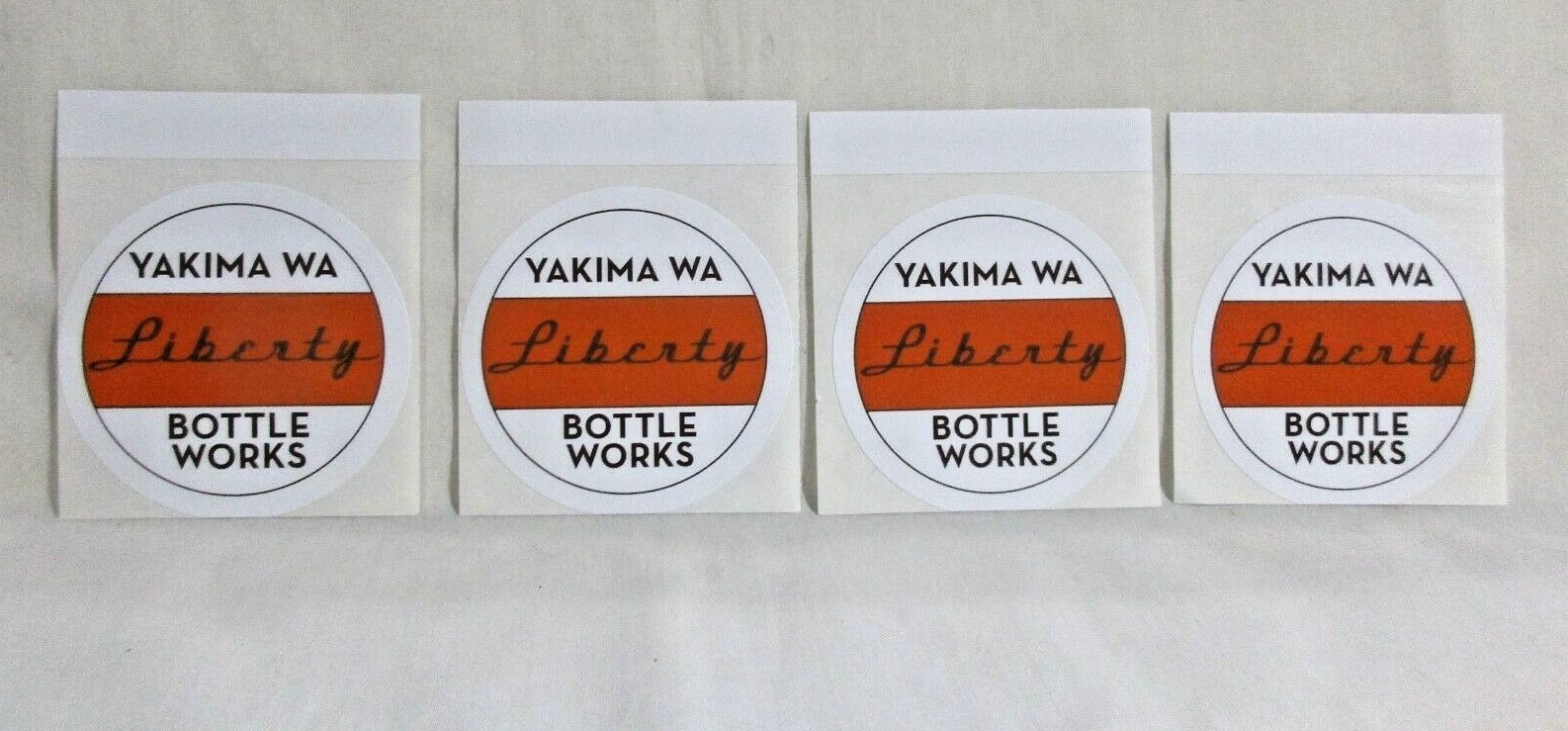 Lot of 4 – Yakima WA Liberty Bottle Works Decals Stickers Labels 2.50"Round
