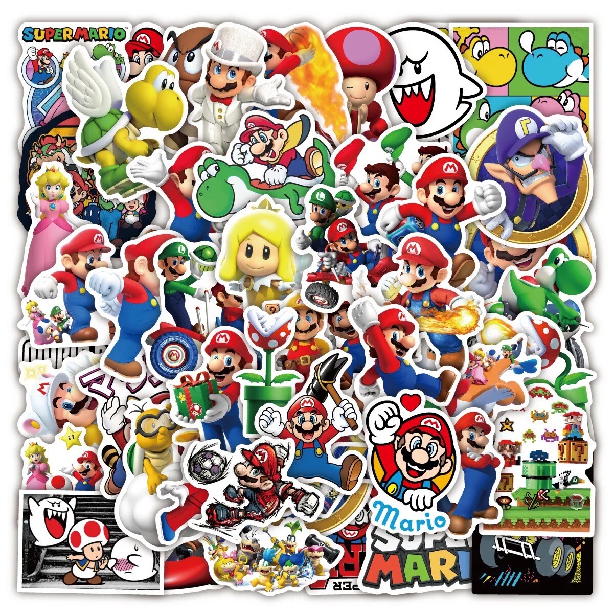 50 Super Mario Bros Stickers Decals Yeti Laptop Car Video Games Free Shipping
