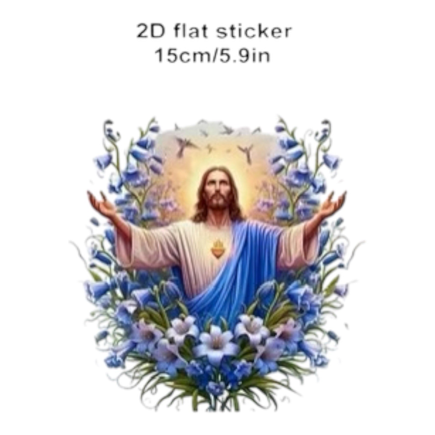 JESUS LILY 6” Inch VINYL DECAL DIECUT STICKER KING GOD PRAY CHRISTIAN FAITH 1PC