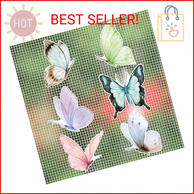 MWOOT 12 Pieces Butterfly Screen Door Magnets Decorative,Flexible Double Sided S