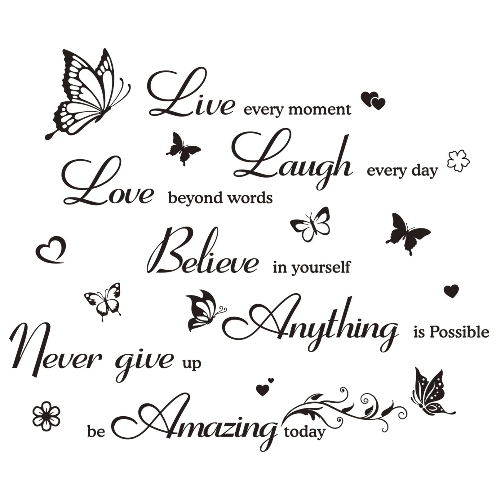 Inspirational Wall Decals Quotes Wall Stickers Motivational Wall Art Decor Po…