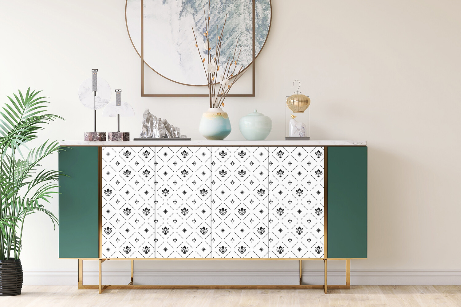 Worktop Covering Stickers Self Adhesive Vinyl Wrap Royal lilies 100×50