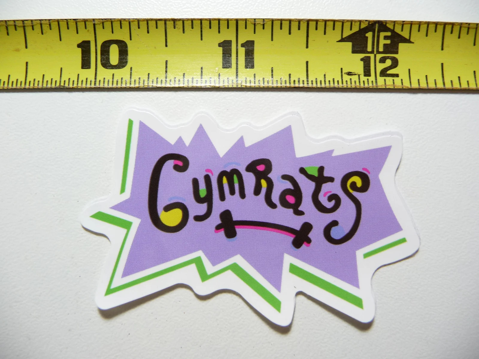 GYMRATS BARBELL SMALL STICKER DECAL EXERCISE WEIGHTS FITNESS WEIGHTLIFTING