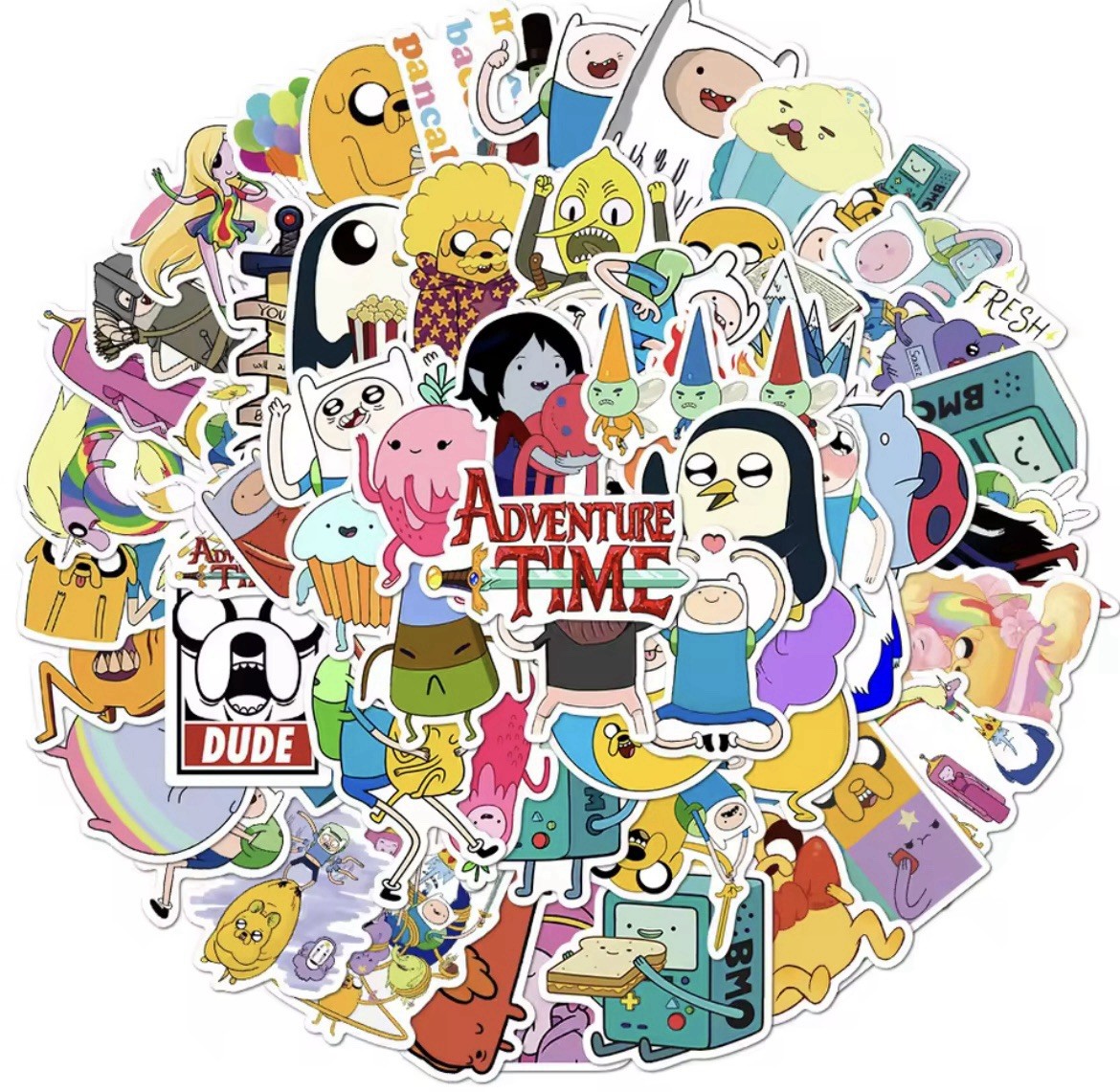 Adventure Cartoon Time Style Stickers 50pk Mix Cartoon Sticker Fun FREE SHIPPING
