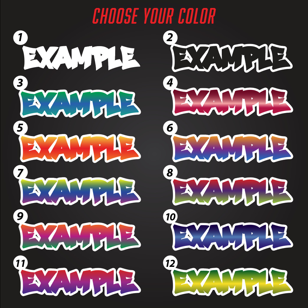 Custom Personalized Vinyl Graffiti Name Decal Sticker Car Window Tumbler Flask
