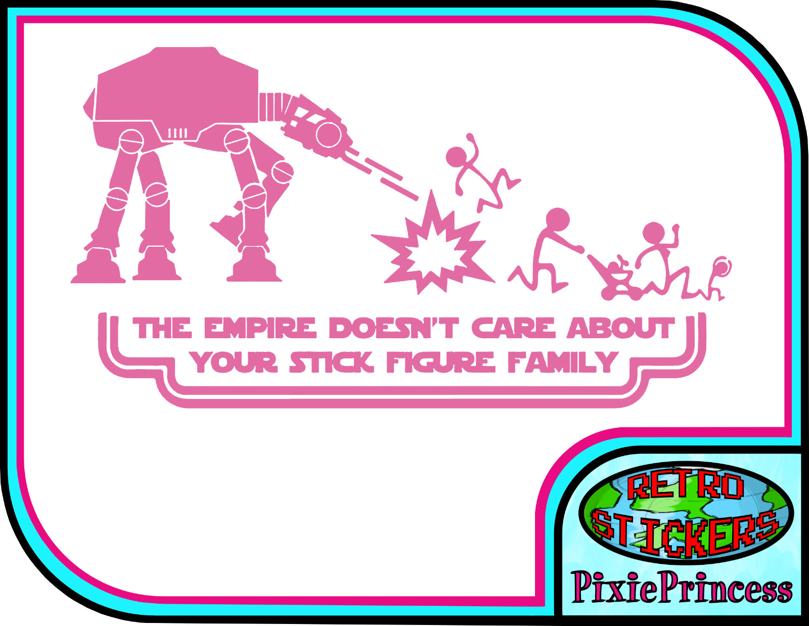 Star Wars Empire At Fun G Vinyl Sticker Car Bike Truck Window Wall Art Movie