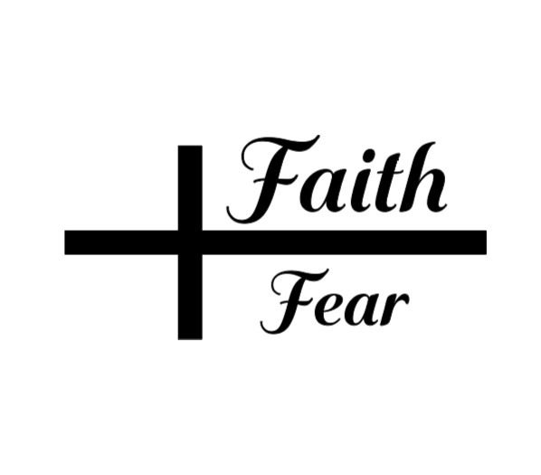 Faith Over Fear Vinyl Bumper Sticker | Cross Decal | Car Truck Window Mirror Art