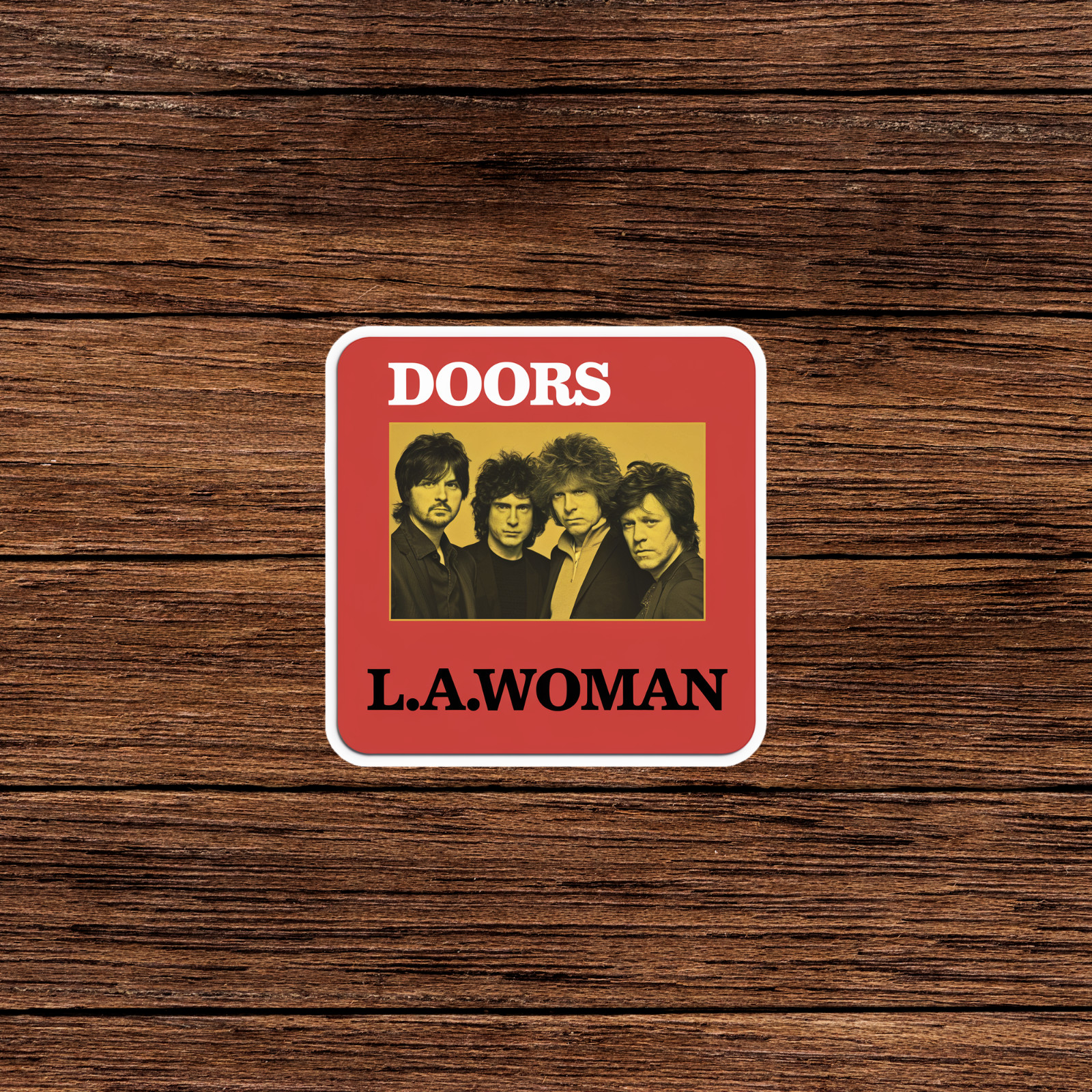 The Doors L.A. Woman Album Cover Sticker – Vintage Rock Band Portrait Decal #203