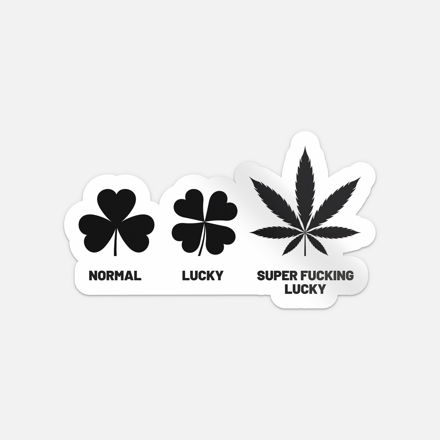 Funny Weed Shamrock Car Bumper Vinyl Sticker Decal