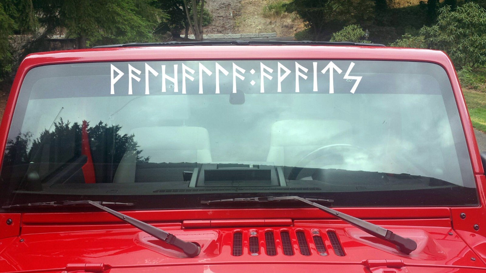 Valhalla Awaits Elder Futhark Celtic Rune Vinyl Decal Norse Viking Sticker