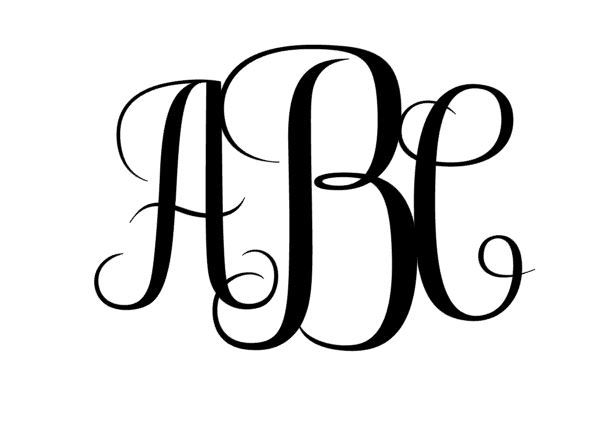 Monogram Monogram Custom Decal Sticker Yeti Wall Car Pick your color