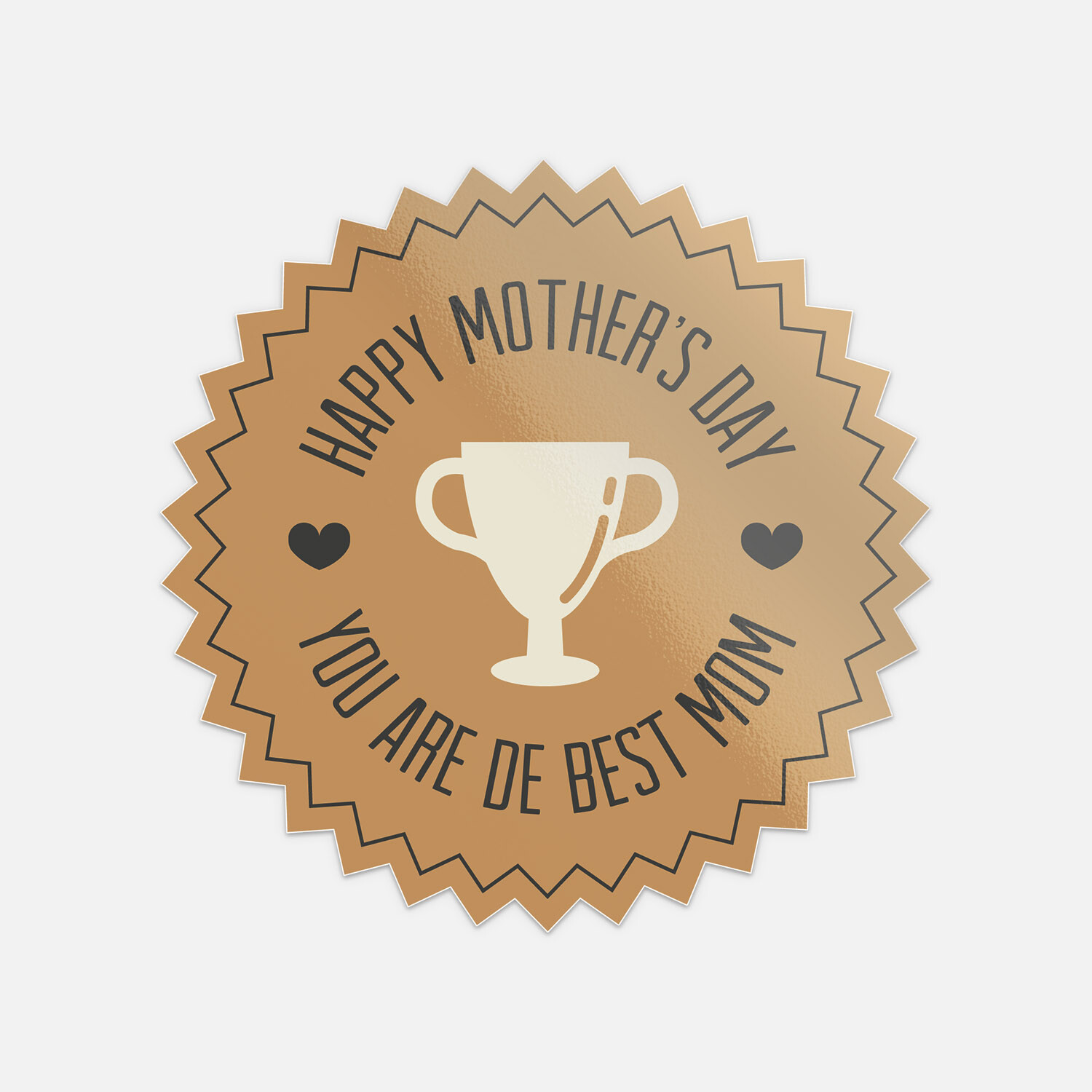 Happy Mothers Day Cup Retro Vinyl Sticker Decal