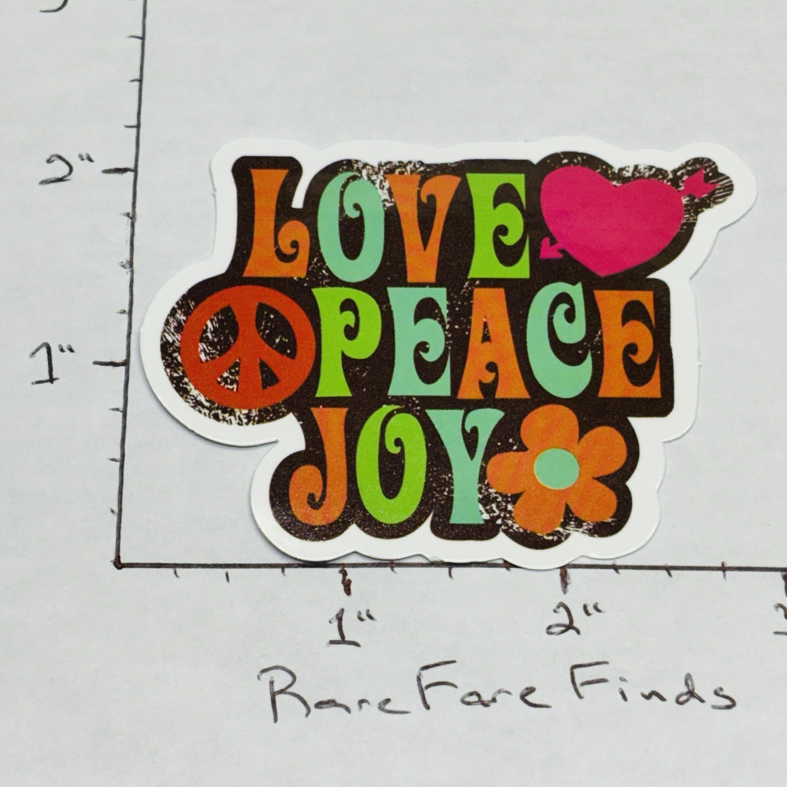 NEW‼ Love Peace Joy 1960s Woodstock Hippie Vinyl Decal Sticker • w/ Tracking‼