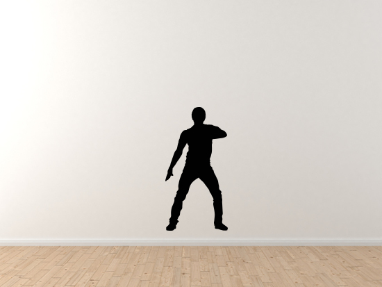 Contour Silhouette- Dancing Man Guy Version 1 Shadow – Vinyl Wall Decal