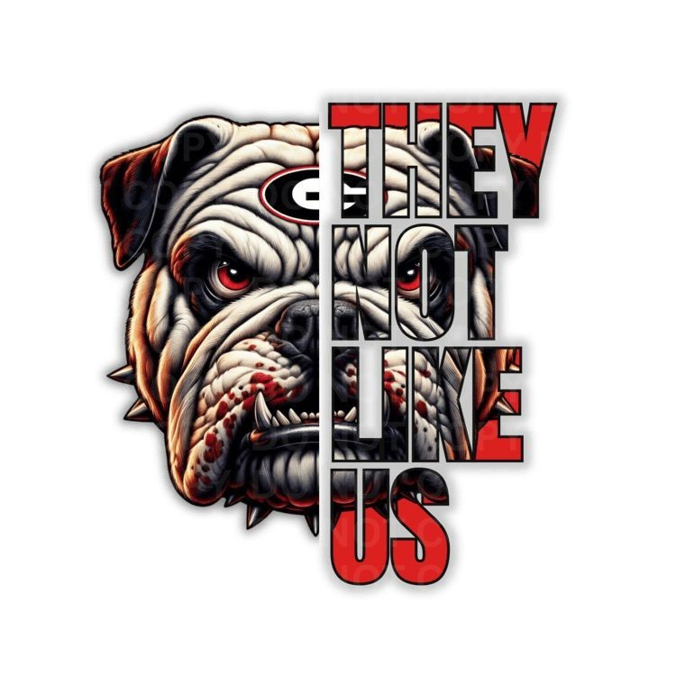Georgia Bulldogs They not like us Sticker Decal Laptop Mirror Cup Tumblr Locker