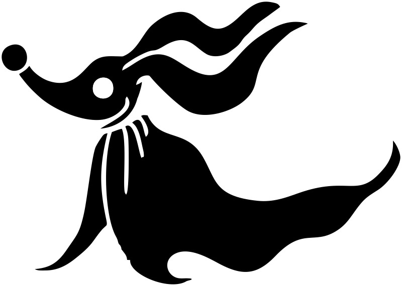 Zero – Nightmare Before Christmas Decal – Jack Skellington – Black Vinyl Decal