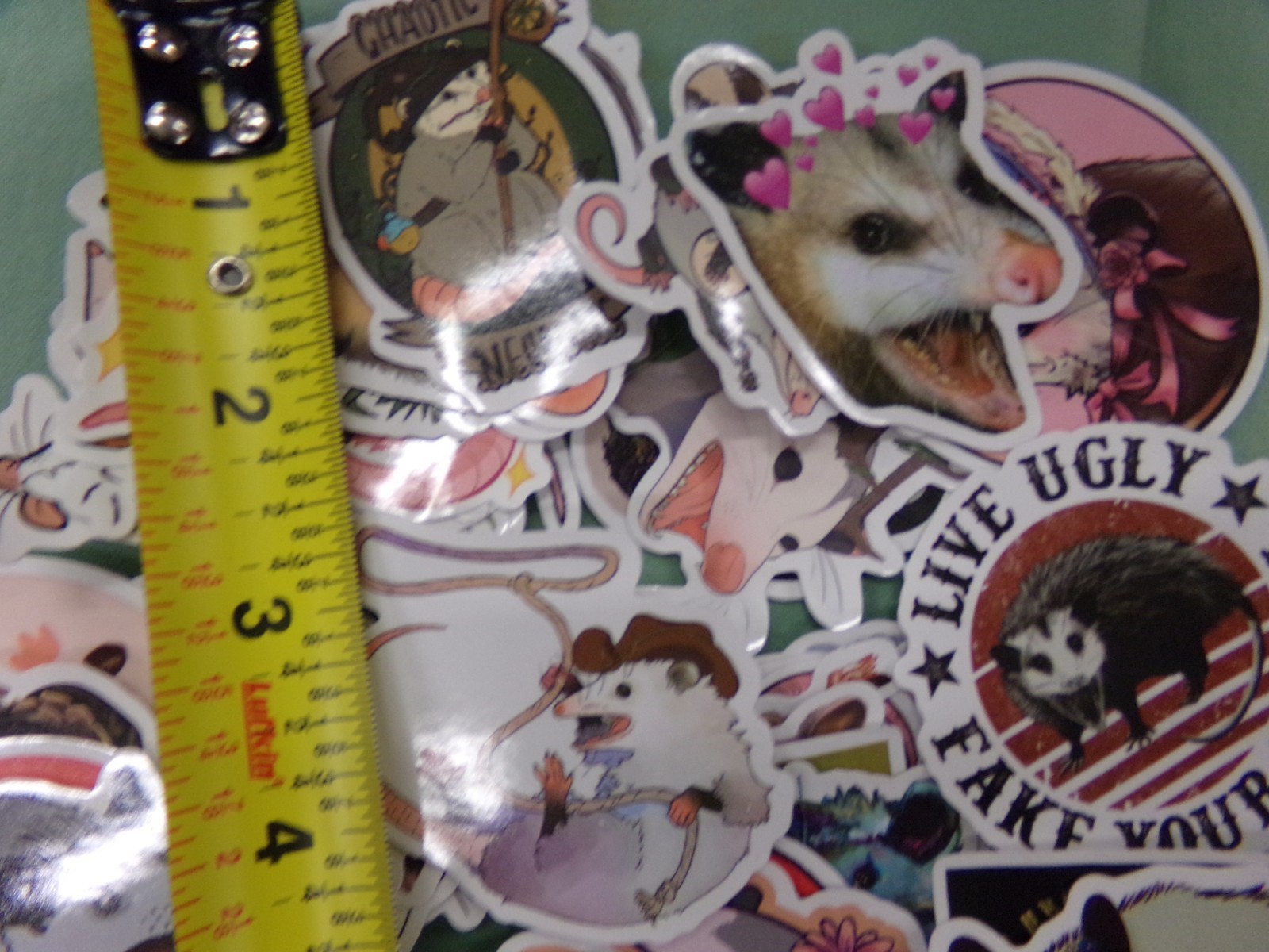 Lot of 52 Assorted Funny, Cute Possum Stickers ~ NEW ~ Decals
