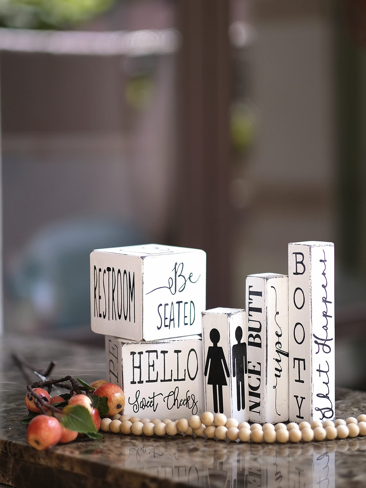 Lavender Inspired Set of 2 Farmhouse Bathroom Signs – Hello Sweet Cheeks – Ha…