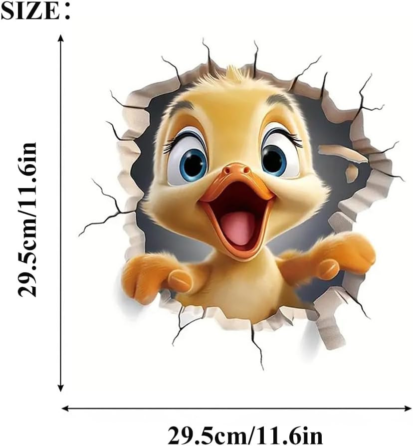 1 PCS Cute Duck Sticker, Bathroom Toilet Stickers for Wall Decals Toilet Seat Li