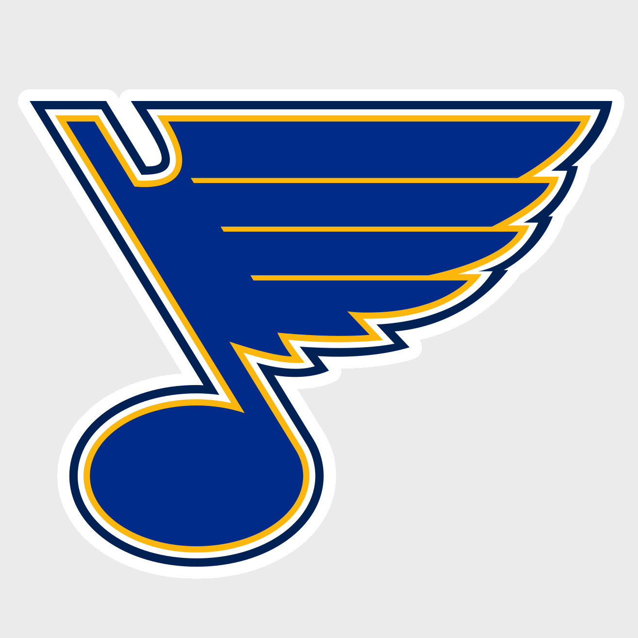 St. Louis Blue Gold Hockey Weather Resistant Vinyl Sticker/Decal 01
