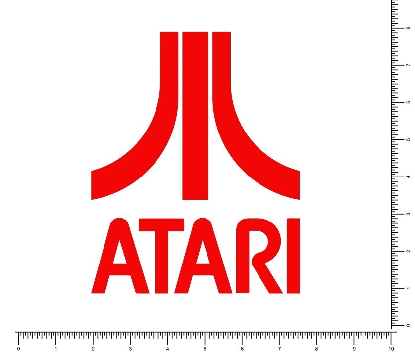 Atari Die Cut Logo Sticker 7" x 5.6" Vinyl Outdoor Video Game Decals