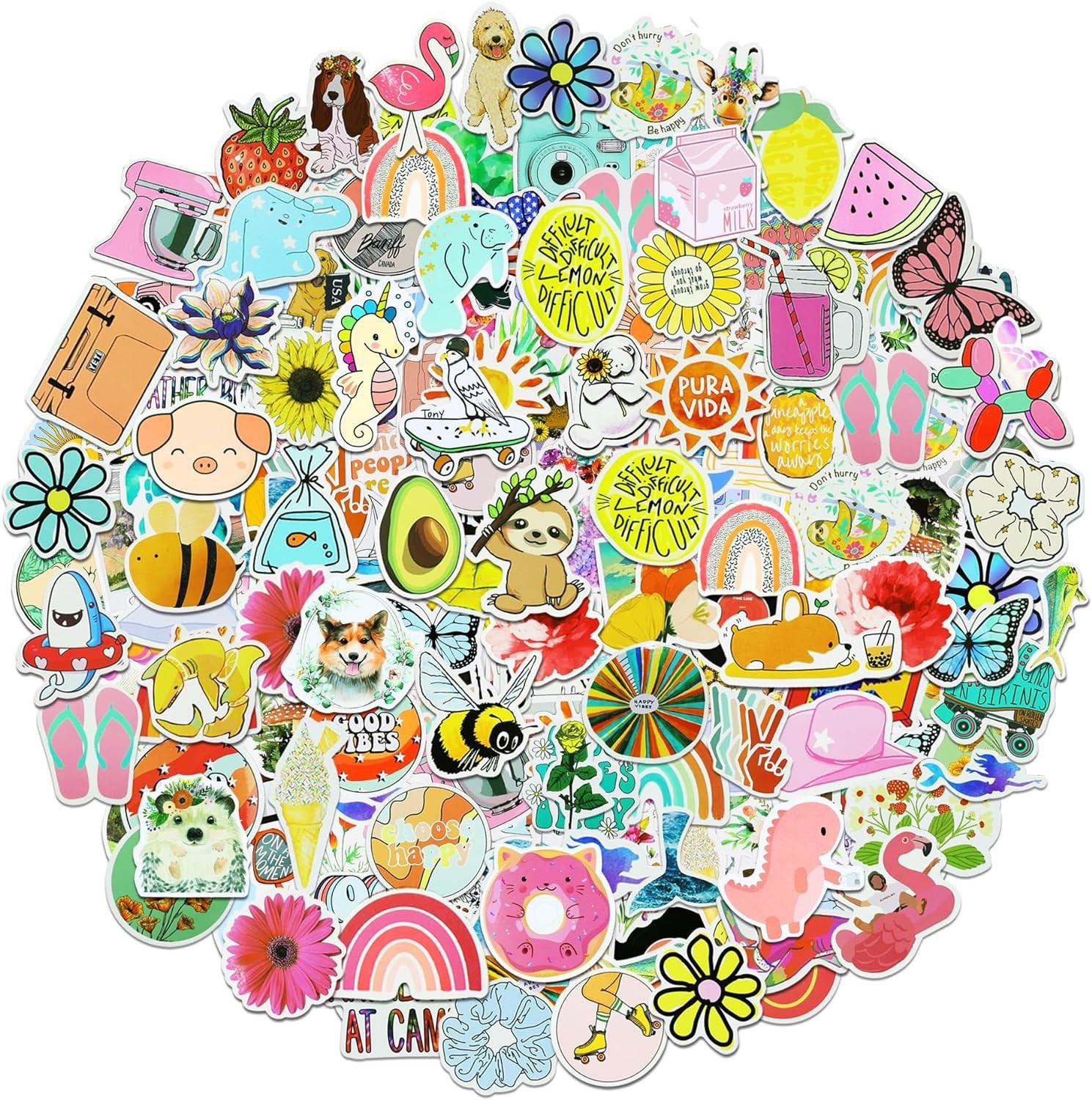 600pcs Water Bottle Stickers for Kids, Cute Stickers for Water Bottles, Vinyl Wa