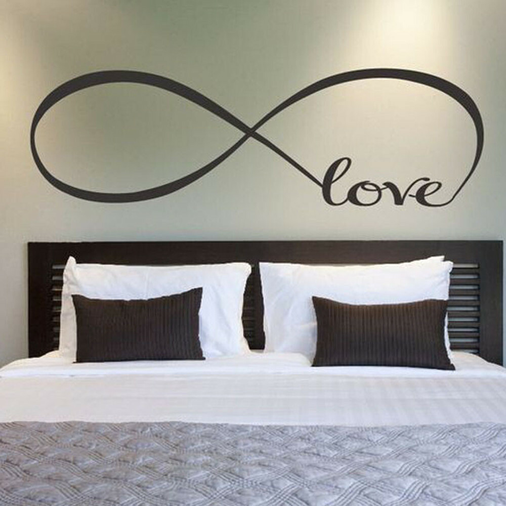 LOVE Infinity Wall Decal Lettering Word Removable Vinyl Quote Decor Sticker USA