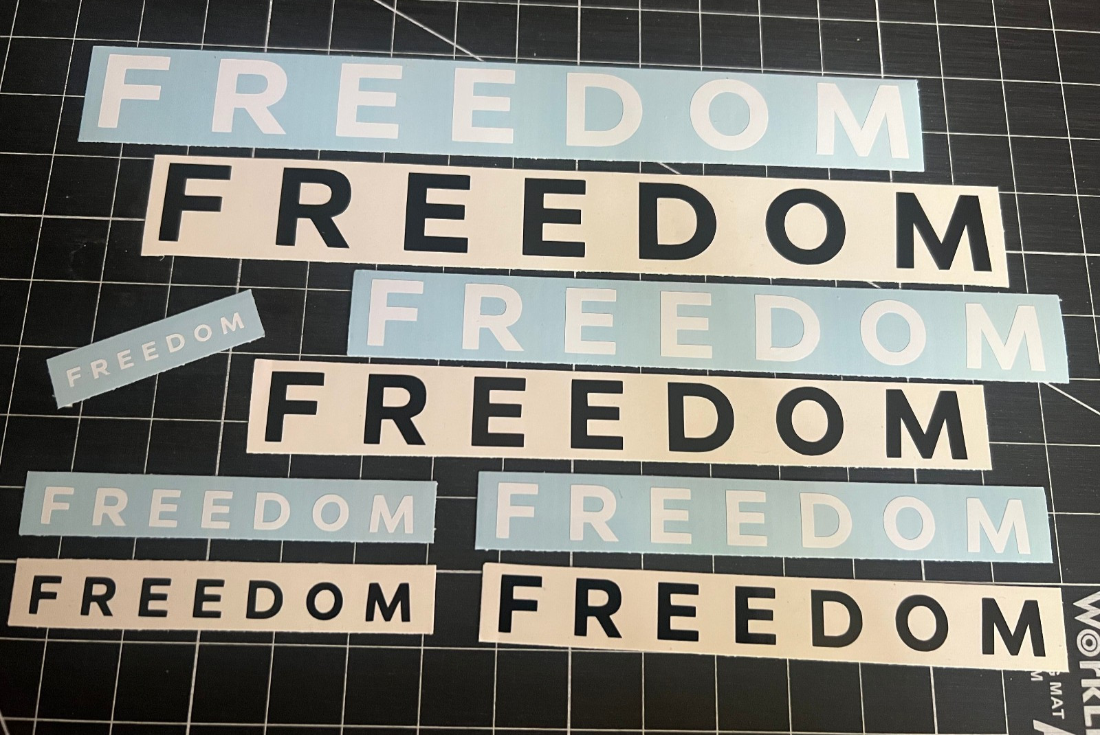 (2) FREEDOM Vinyl Decal Sticker Weatherproof Charlie Kirk Patriotism USA TPUSA