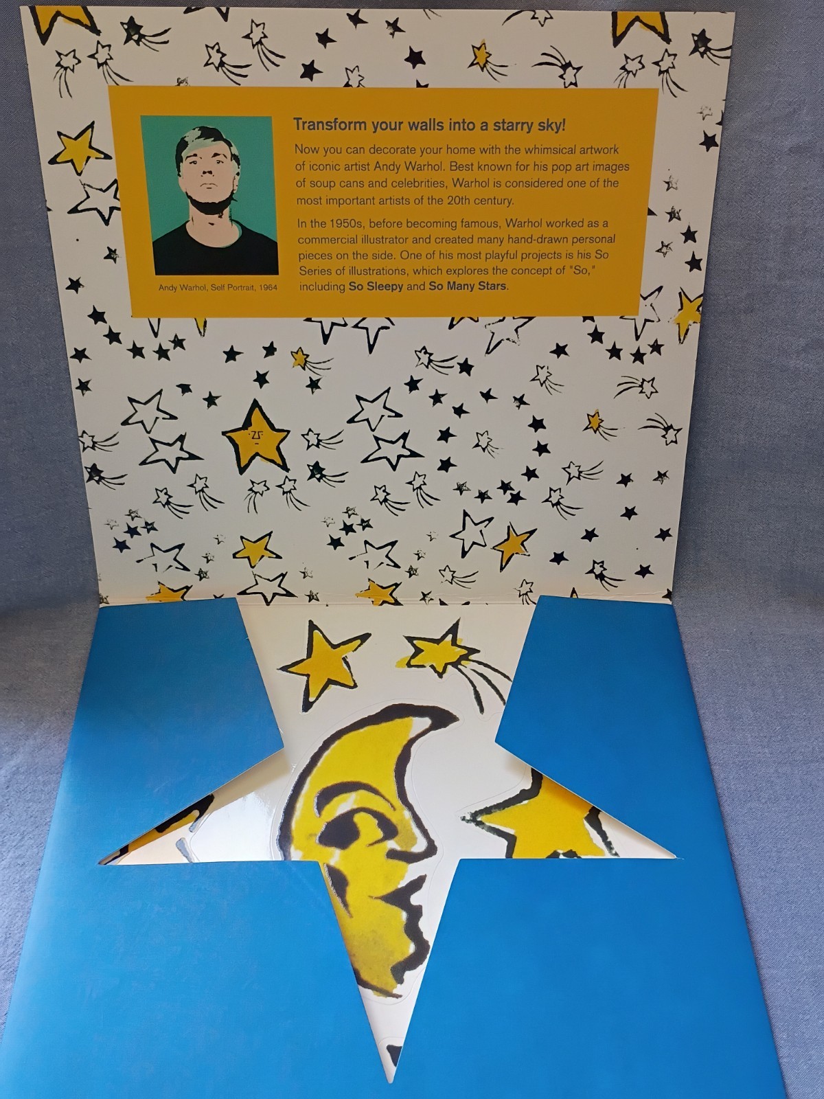 MUDPUPPY & Andy Warhol "So Many Stars" Wall Decals, Glow in The Dark,
