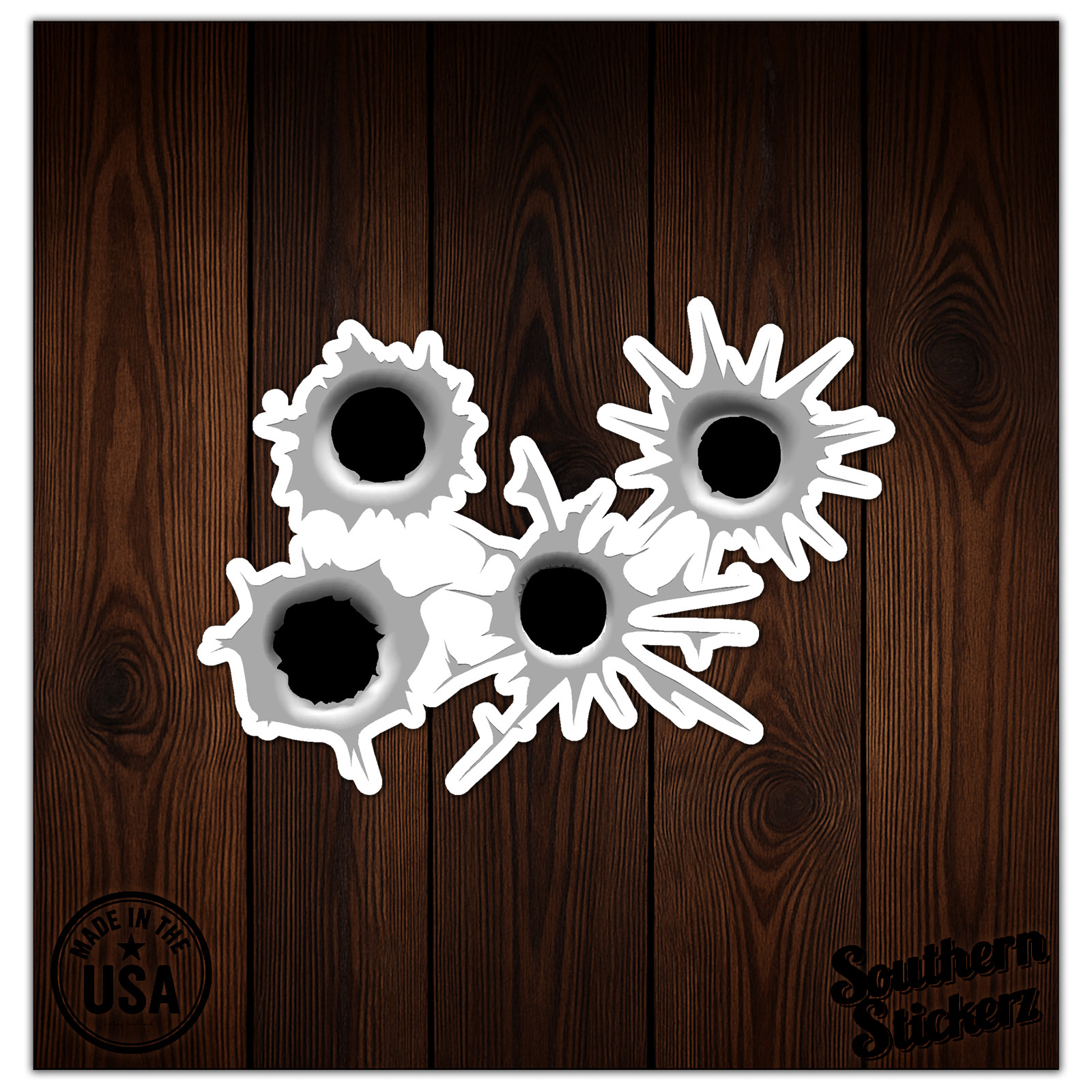 Bullet Holes – Vinyl Decal Sticker – Car Window Laptop – ebn12457