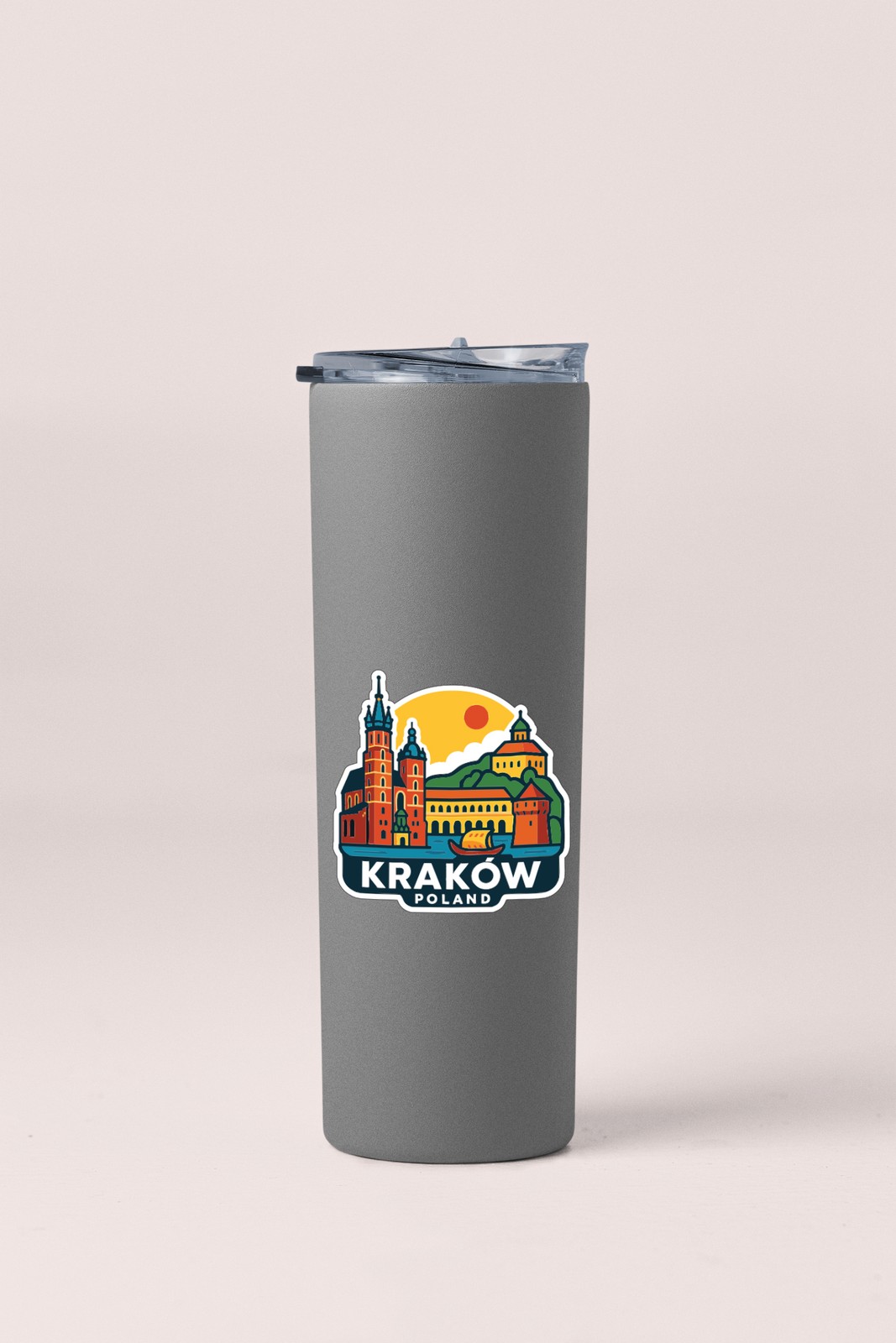 Kraków Poland Sticker Decal Vinyl Die-Cut City Skyline Landmark Design