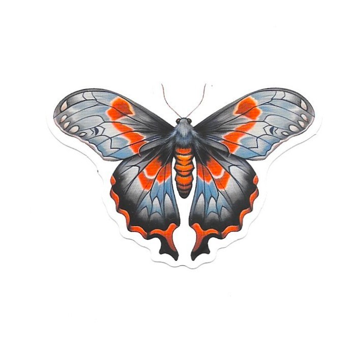 Crimson Swallowtail Moth Vinyl Sticker Vintage Butterfly Insect Journal Laptop