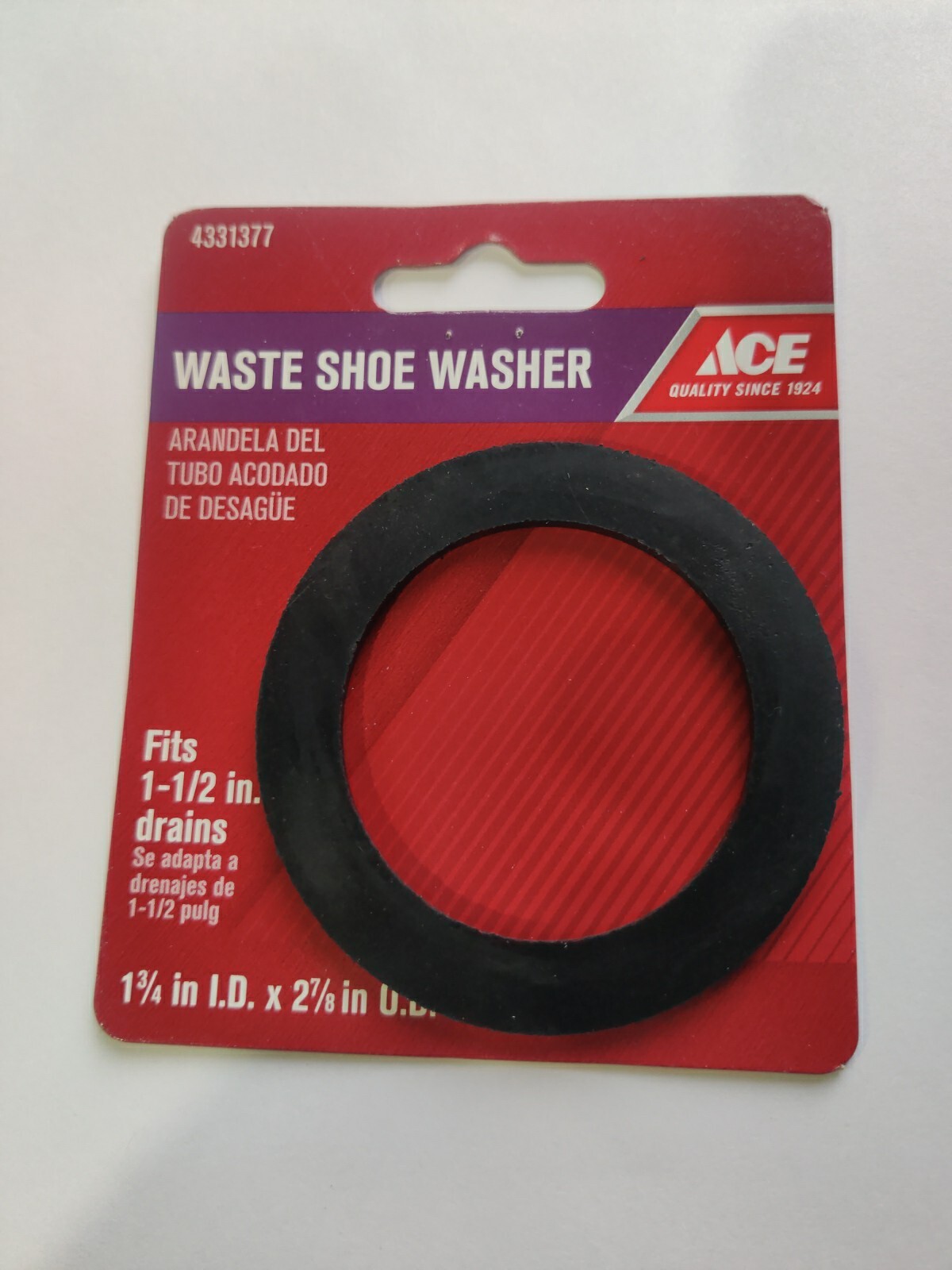 Waste Shoe Washer for Tub Fits 1 1/2 inch Drains