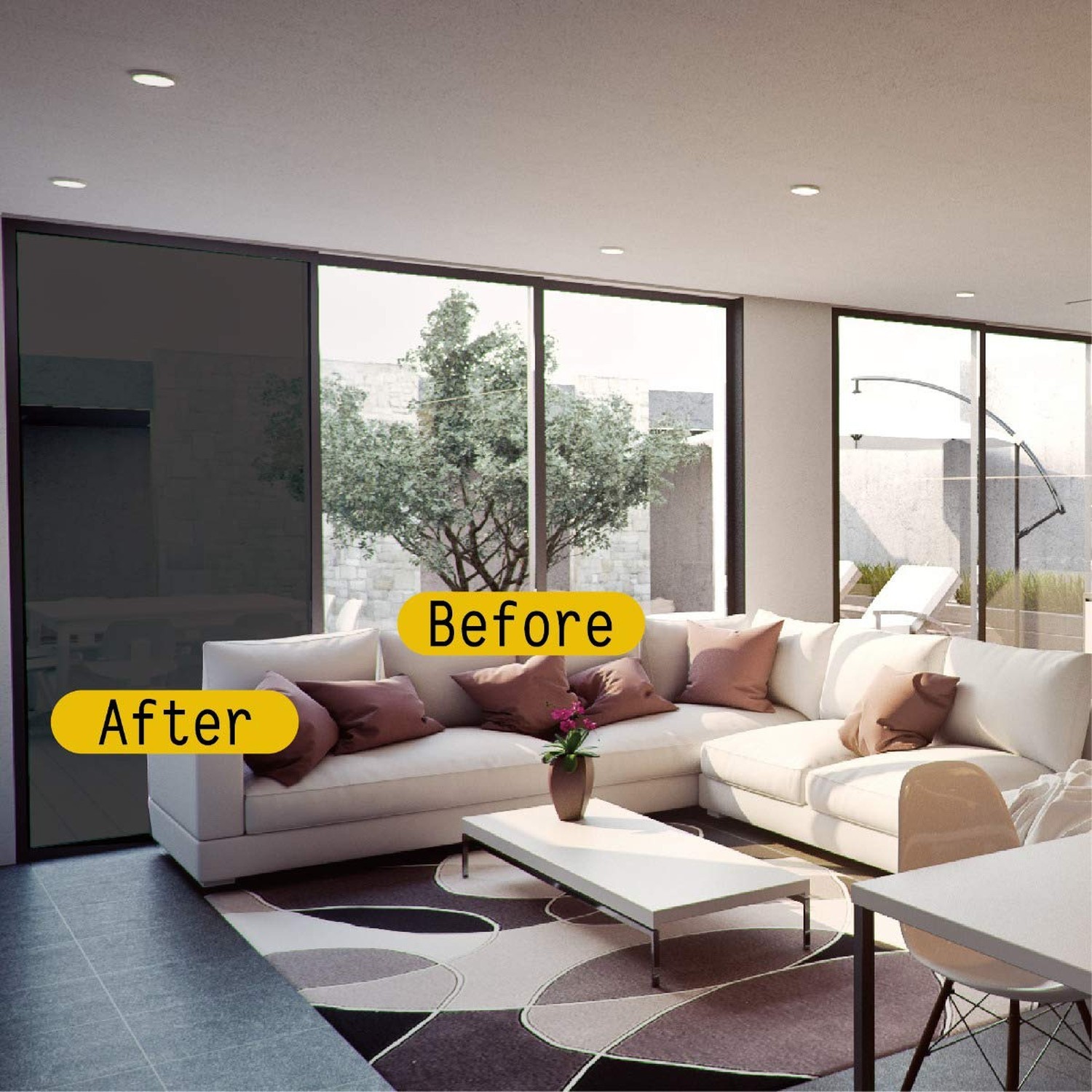 G Greenfilm Static Cling Film 20% Window Tint for Residential and Car Use – D…