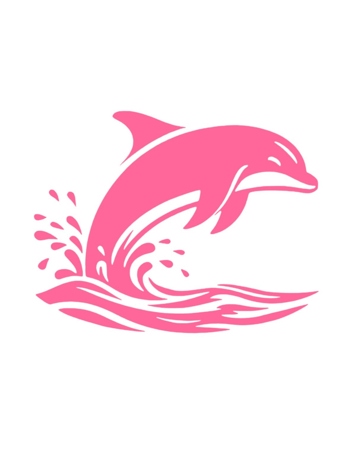 Dolphin splashing Decal for car Windows Laptops most Smooth Surfaces