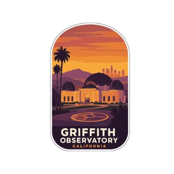 Griffith Observatory California Iron On Heat Transfer Vinyl HTV Die-Cut Symbolic