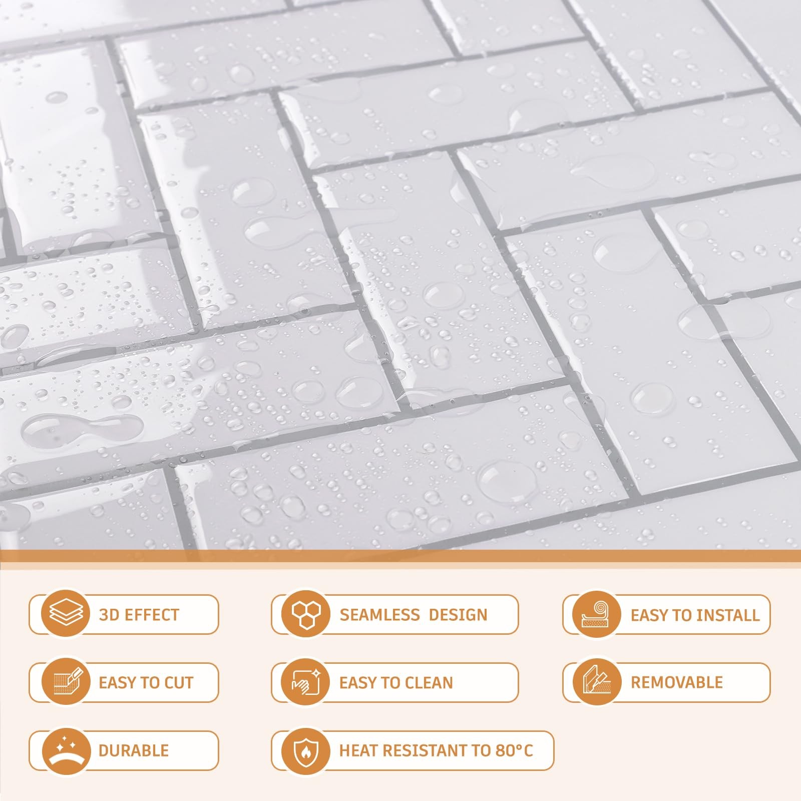 4 Sheets White Herringbone Peel and Stick Backsplash for Kitchen 12"x12" Peel…