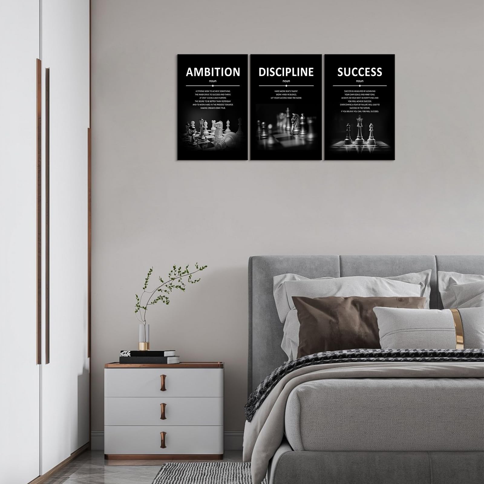 Xbolu Motivational Wall Art Quotes Canvas Framed 12x16in AMBI New
