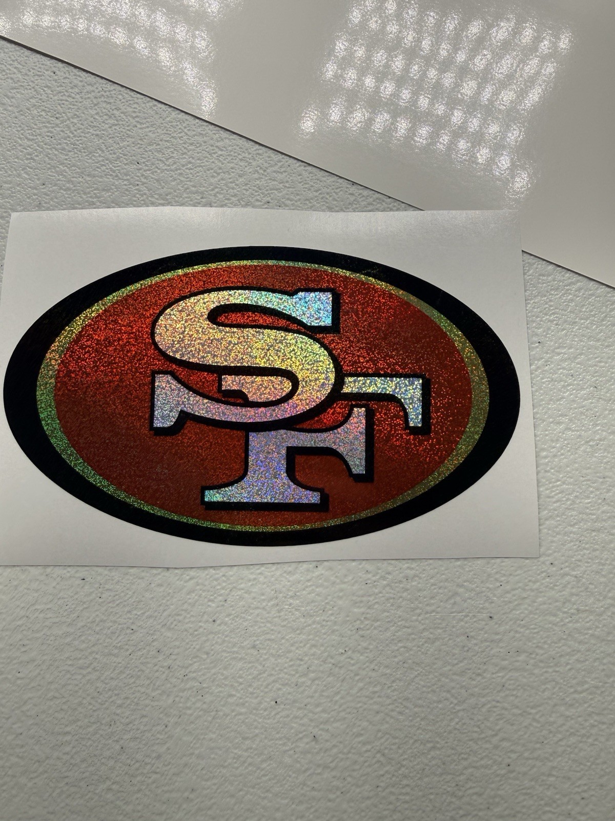 San Francisco 49ers Holographic Tiny Sparkle Vinyl Decal