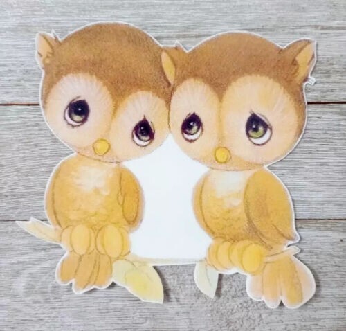 bird owls animal wall sticker glossy 5 inch