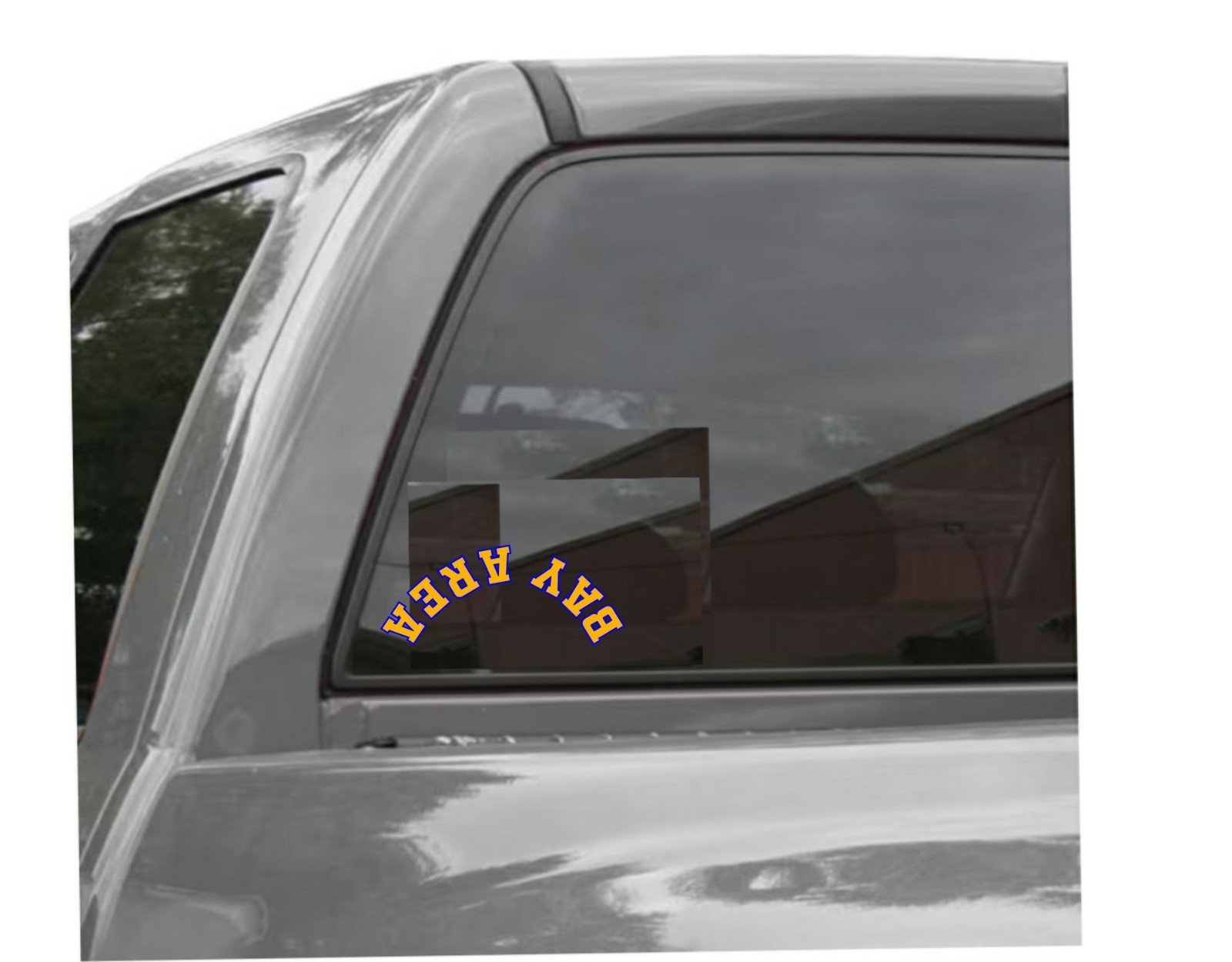 2X Bay Area Upside Down Vinyl Decal Sticker Royal Blue/Yellow