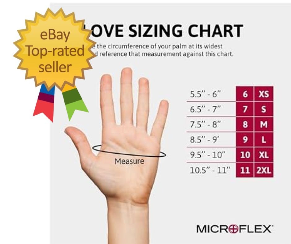 Microflex SafeGrip SG-375 Extra Thick Disposable Latex Gloves for Life Scienc…