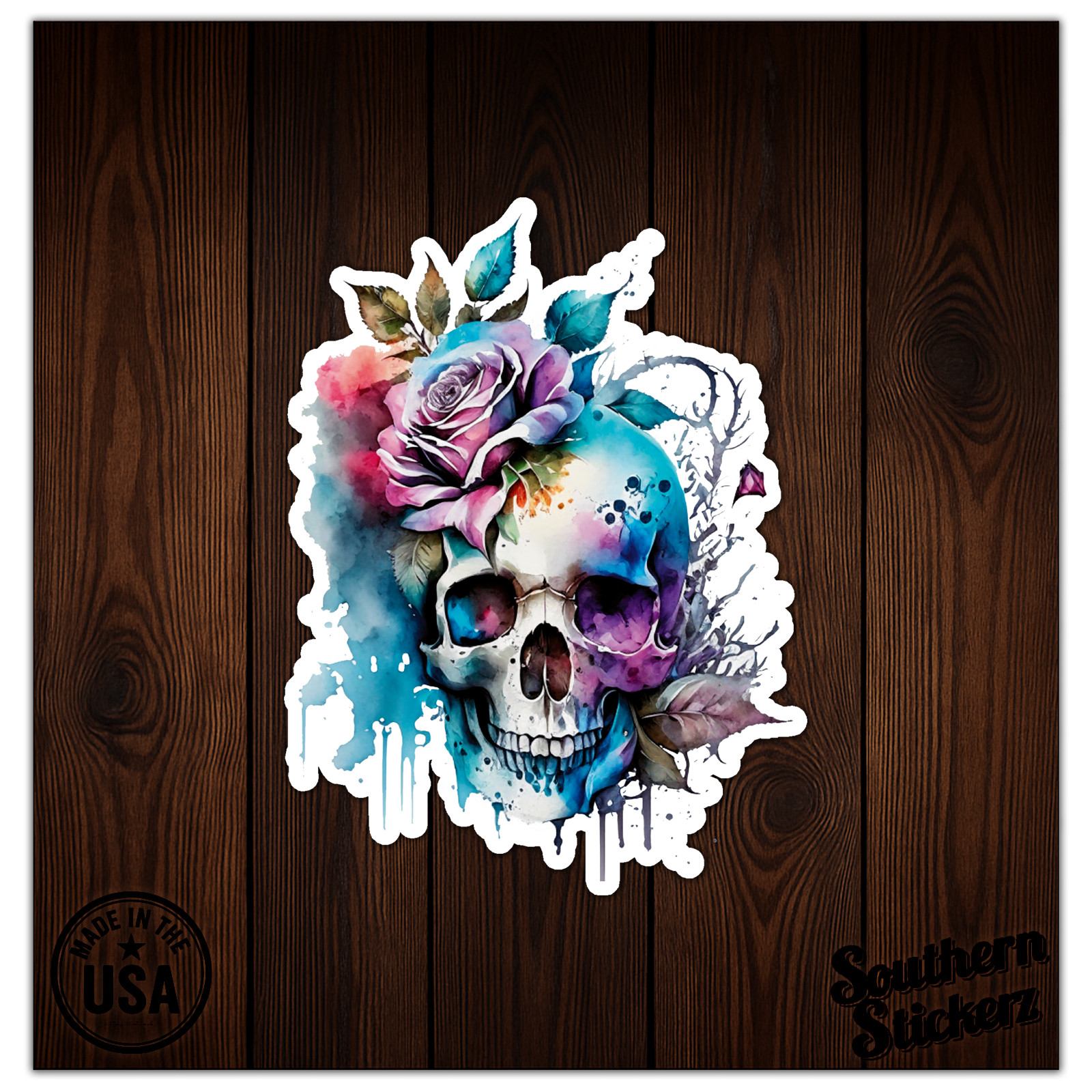 Skull Rose – Vinyl Decal Sticker – Car Window Laptop – ebn11584